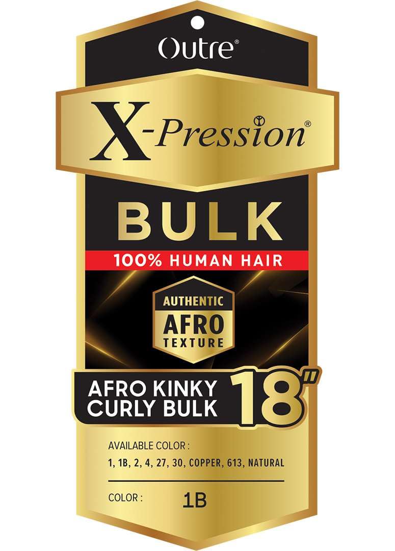 Outre X-Pression Human Bulk - Afro Kinky Curly Bulk 18"