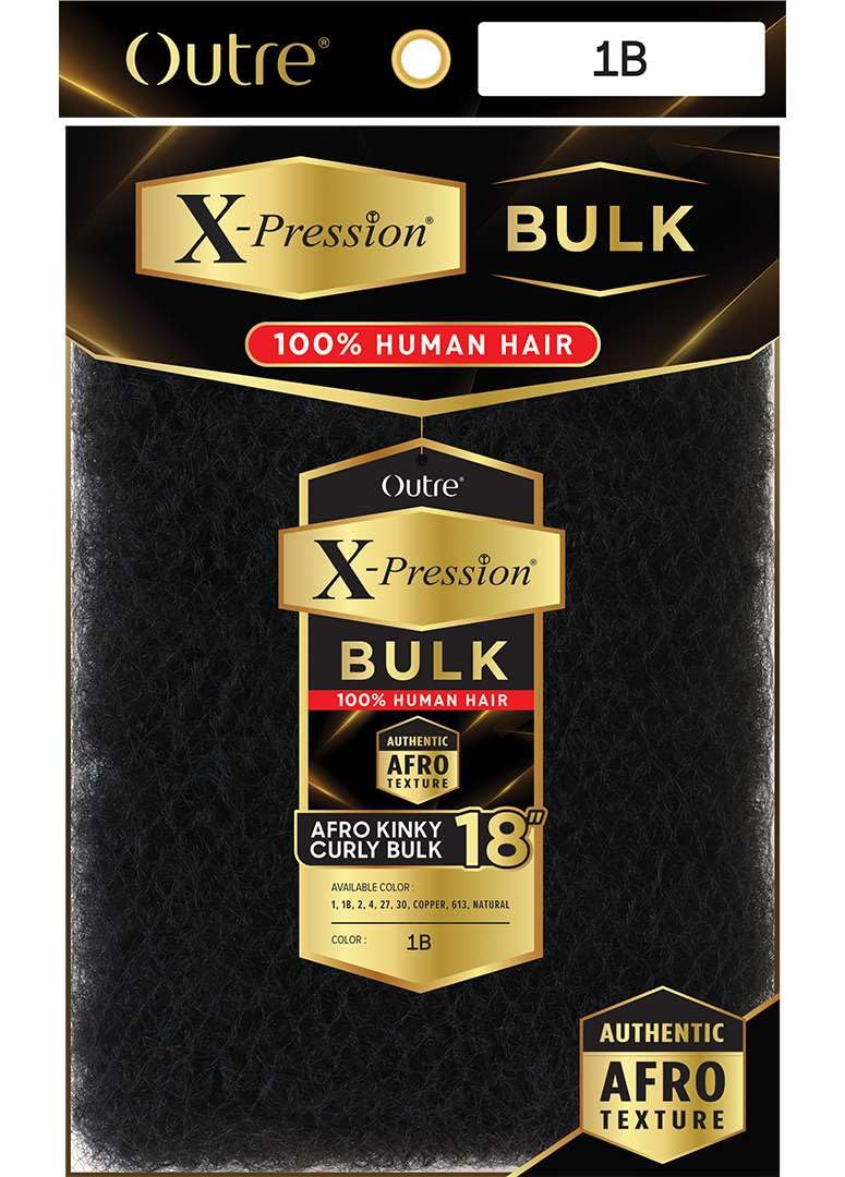 Outre X-Pression Human Bulk - Afro Kinky Curly Bulk 18"