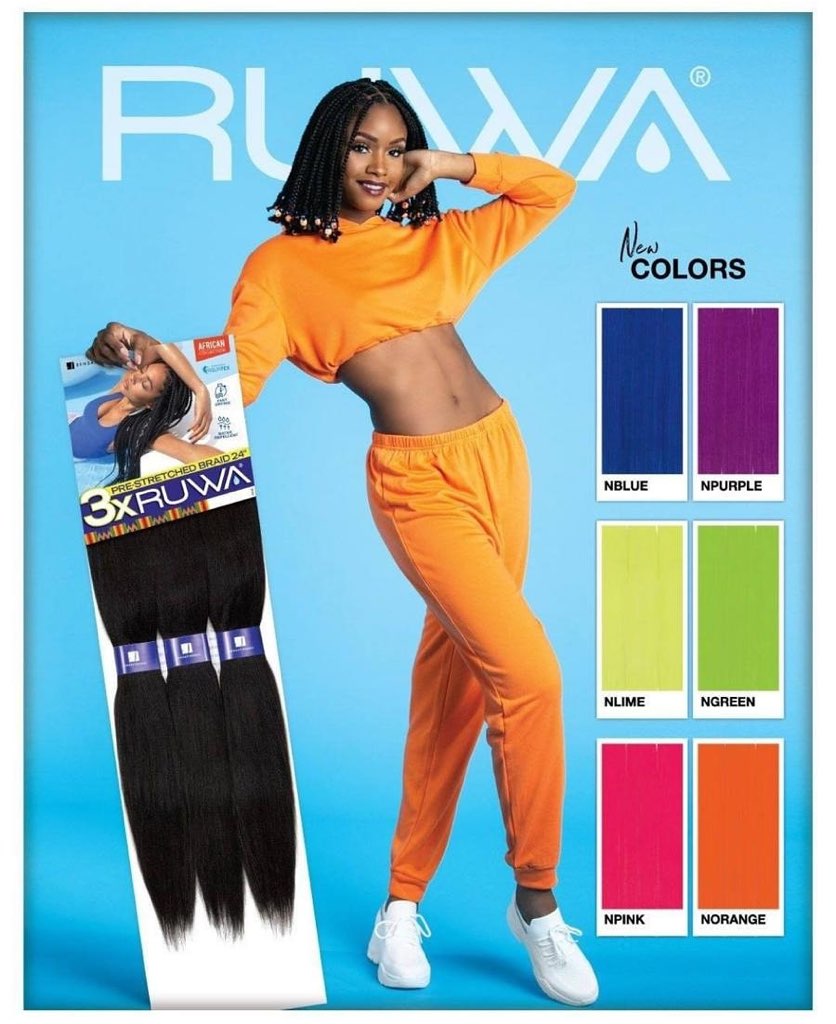Sensationnel Synthetic Hair Braids X-Pression 3X RUWA PRE-STRETCHED Braid 24"