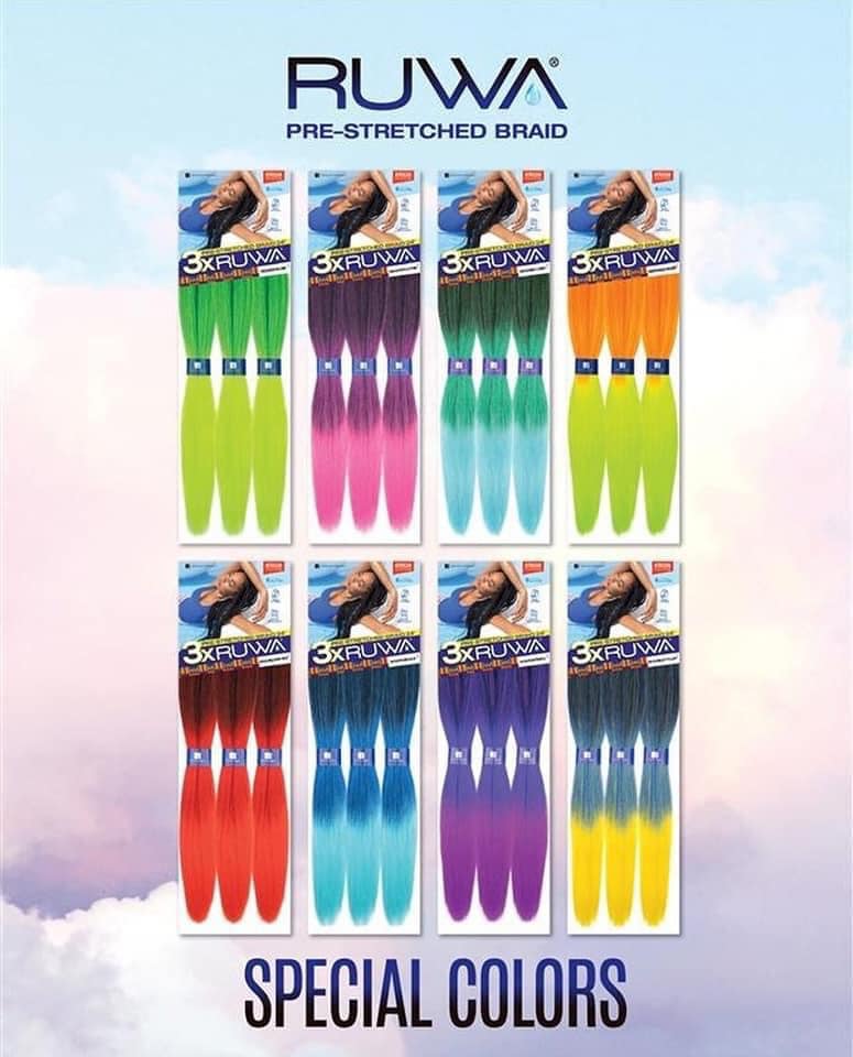 Sensationnel Synthetic Hair Braids X-Pression 3X RUWA PRE-STRETCHED Braid 24"